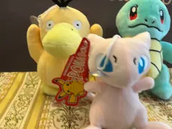 Pokemon 9” Plush Squirtle For Sale in China Pink Mew PokeDoll Psyduck LOT of 3 - Image 3