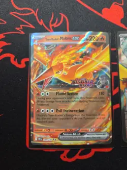 Pokemon TCG Team Rockets Moltres EX Destined Rivals Card 229/182 SIR Stamped - Image 3