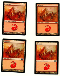 Set Of 4 Mountain #244 M11 Magic the Gathering MTG Card - Image 1
