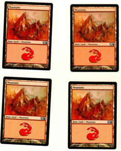 Set Of 4 Mountain #244 M11 Magic the Gathering MTG Card - Image 3