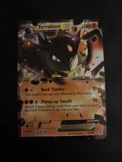 Terrakion EX 71/124 Ultra Rare Holo Dragons Exalted 2012 Pokemon Card - Image 1