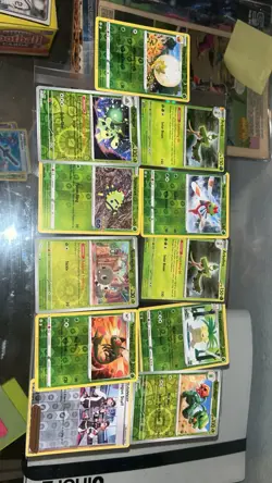 Pokemon GO Holo Grass Type Card Lot 14x Arboliva Eldegoss Spinarak - Image 3