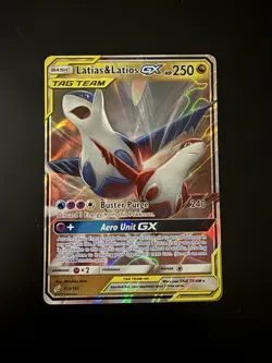 Pokemon Latias & Latios GX TAG TEAM Ultra Rare Holo Sm-Team Up 113/181 Card - Image 1