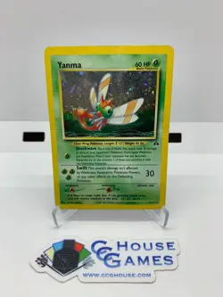 Pokemon TCG - Yanma 17/75 Neo Discovery Vintage Card Holo Foil RARE *CCGHouse* - Image 1