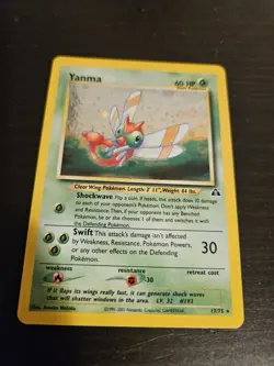 Yanma Neo Discovery Holo Rare Pokemon TCG Card 17/75 - Image 1
