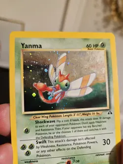 Yanma Neo Discovery Holo Rare Pokemon TCG Card 17/75 - Image 3