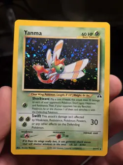 MINT Yanma Neo Discovery 17/75 Holo Rare Pokemon Card TCG UK - Image 1