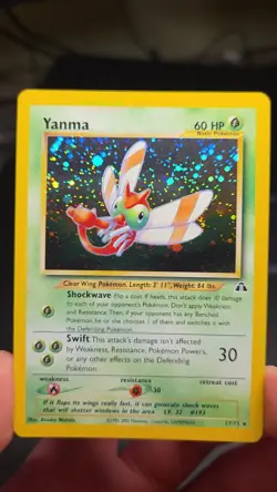 MINT Yanma Neo Discovery 17/75 Holo Rare Pokemon Card TCG UK - Image 2