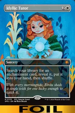 Idyllic Tutor ** FOIL BORDERLESS ** Special Guest: Lorwyn Eclipsed - NM MTG - Image 1