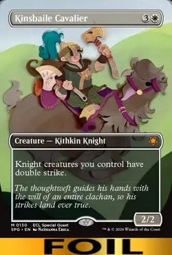 Kinsbaile Cavalier ** FOIL BORDERLESS ** Special Guest: Lorwyn Eclipsed - NM MTG - Image 1