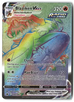 Blaziken VMAX ⭐ 200/198 Holo Rare Rainbow Chilling Reign 2021 Pokemon NM - Image 1