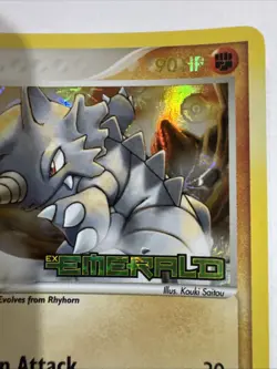 Pokemon Rhydon Ex Emerald Reverse Holo Rare Stamped 19/106 TCG NM. Beautiful - Image 3