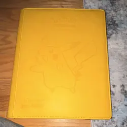 Ultra PRO Pikachu Pokemon Yellow Faux Leather Hardcover Binder 2019 - Image 1