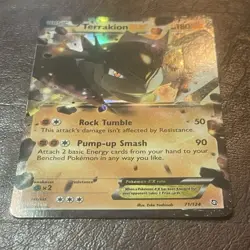 Terrakion EX 71/124 Dragons Exalted Holo 2012 Pokemon TCG - Image 2