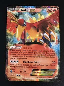 Ho-Oh EX 22/124 Pokemon Dragons Exalted Ultra Rare Holo Crease - Image 1