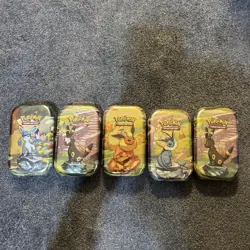Pokemon TCG Prismatic Evolutions Mini Tins BRAND NEW SEALED-Lot Of 5 - Image 1