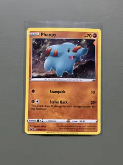 Phanpy SWSH117 Sword & Shield Promo 2021 Black Star Promo Holo Pokemon - SWIRL - Image 1