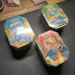 Pokemon 2014 Power Trio Charizard Blastoise, Venasaur EX Tin Factory Sealed SET - Image 3