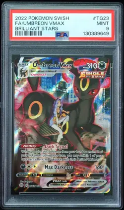 2022 Umbreon VMAX #TG23 Brilliant Stars PSA 9 Pokemon Card - Image 1
