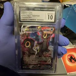 CGC Graded Pokemon Card 2022 SWSH Umbreon VMax Brilliant Stars Trainer Gallery - Image 2