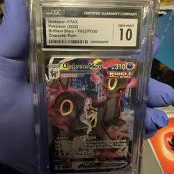 CGC Graded Pokemon Card 2022 SWSH Umbreon VMax Brilliant Stars Trainer Gallery - Image 3