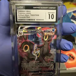 CGC Graded Pokemon Card 2022 SWSH Umbreon VMax Brilliant Stars Trainer Gallery - Image 5