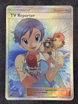 Pokemon TCG 2018 TV Reporter Full Art Trainer Celestial Storm 167/168 - Image 1