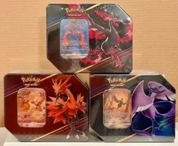 Pokemon TCG: Crown Zenith Tin Set of 3 - Galarian Articuno Zapdos Moltres NEW - Image 1