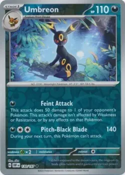 Umbreon 130/197 Reverse Holo OBF Obsidian Flames Pokemon Card - NM - Image 1
