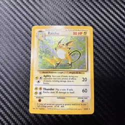 Pokemon TCG Raichu Base Set 14/102 Holo 1999-2000 Wizards - Image 1