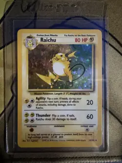 Pokemon TCG Raichu Base Set 14/102 Holo 1999-2000 Wizards Base Set Copyright... - Image 1