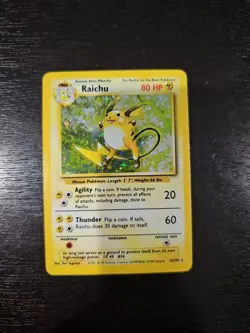 Pokemon TCG Raichu Base Set 14/102 Holo 1999-2000 Wizards Base Set Copyright... - Image 1
