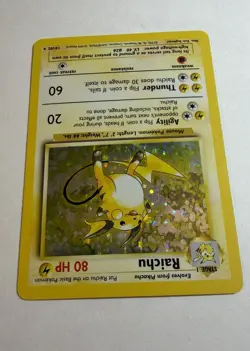 Pokemon TCG Raichu Base Set 14/102 Holo 1999-2000 Wizards Base Set Rare - Image 2