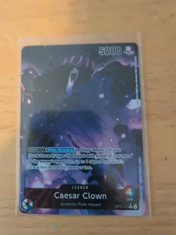 Caesar Clown OP10-002 Parallel Royal Blood One Piece CCG Secret Rare Foil - Image 1