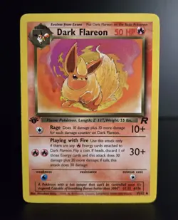 Pokemon TCG - DARK FLAREON - 1ST EDITION - 35/82 - TEAM ROCKET (2000) - LP/NM - Image 1
