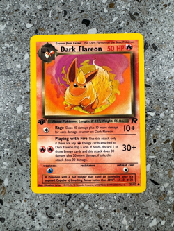 Pokemon TCG Cards 1st Edition Dark Flareon 35/82 Team Rocket Uncommon EXC-NM - Image 1