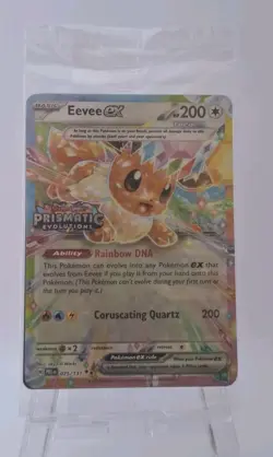 Eevee ex - 075/131 - Prismatic Evolutions Stamped Promo Pokemon Card TCG SEALED - Image 1