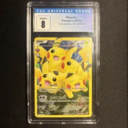 CGC 8 Pikachu 2016 Generations RC29/RC32 Radiant Collection Holo Pokemon Card - Image 1