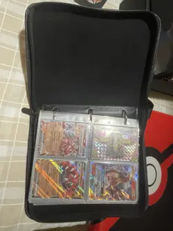 Pokemon TCG Card Lot & 4-Card Page Binder Holos & Illustration Rare NM - Image 2