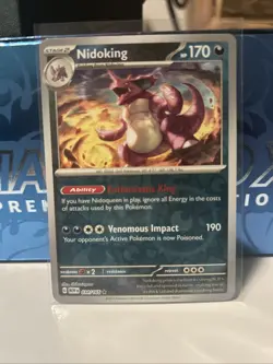 Pokemon TCG Nidoking Reverse Holo Card 34/165 Scarlet & Violet 151 - Image 1