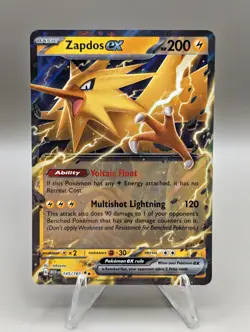 Pokemon TCG Zapdos EX 145/165 S&V 151 Double Rare Card (NM Condition) - Image 1