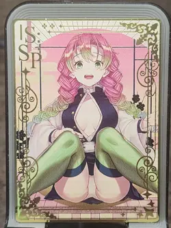 Demon Slayer Mitsuri Kanroji Gold Metal Card SSR Anime Waifu Goddess Story Peeky - Image 1