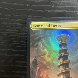 1x Command Tower (0002) - FOIL PROMO Turbo Tower Textless MTG Unique & Misc. Pro - Image 2