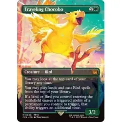 TRAVELING CHOCOBO (BORDERLESS) (406) Final Fantasy FIN Magic MTG MINT CARD - Image 1