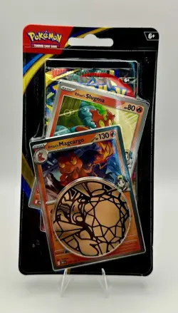 Pokemon TCG Phantasmal Flames Premium Checklane Blister Ethan's Magcargo Sealed - Image 1