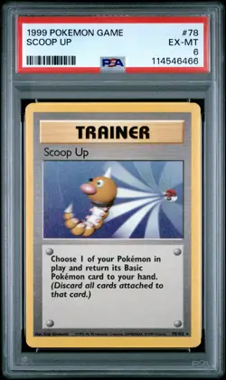 1999 POKEMON GAME #78 SCOOP UP PSA EX-MT 6 - Image 1
