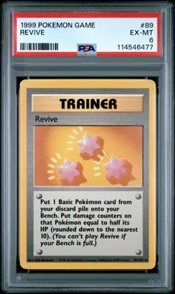 1999 POKEMON GAME #89 REVIVE PSA EX-MT 6 - Image 1
