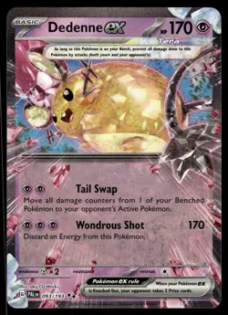DEDENNE EX - 093/193 Double Rare Paldea Evolved Pokemon NM - Image 1