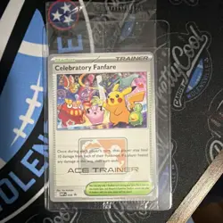 Pokemon 2025 Ace Trainer Celebratory Fanfare Black Star Promo 028 MEP English - Image 1
