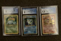1999 Pokemon Base Set Unlimited "Big Three" Charizard, Blastoise Venusaur CGC - Image 2